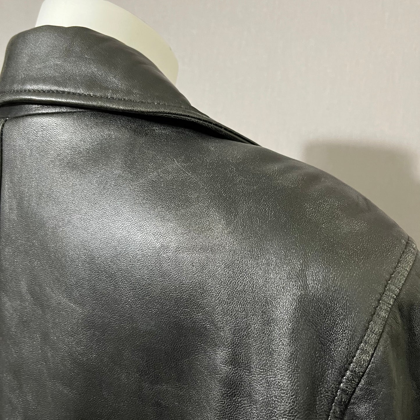 III State Black Longline Leather Jacket Sz-1X