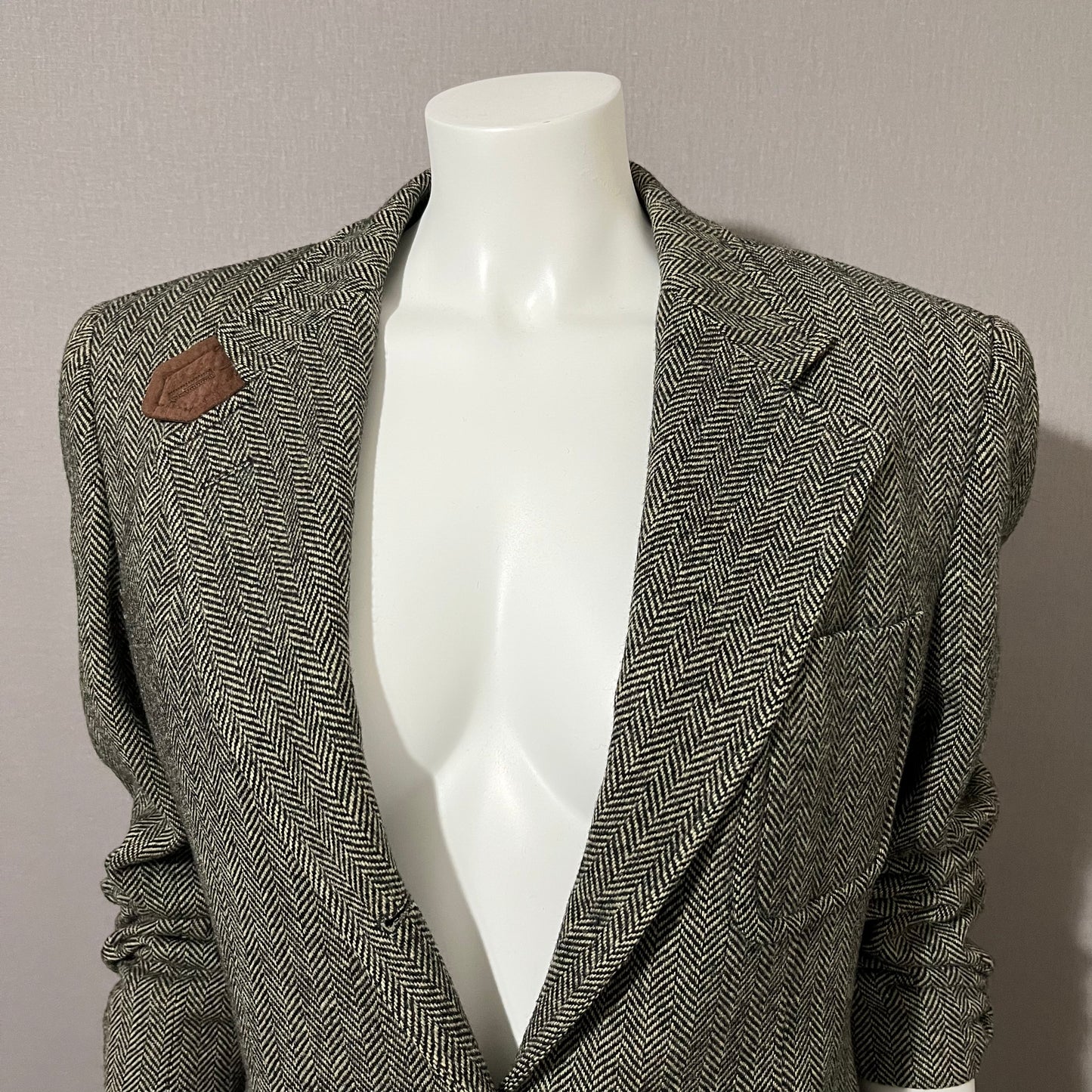 Lauren Ralph Lauren Equestrian Chic Herringbone Tweed Blazer Sz-12