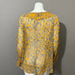 Sundance Yellow | Blue Floral Silk Botton Up Blouse Sz-Large