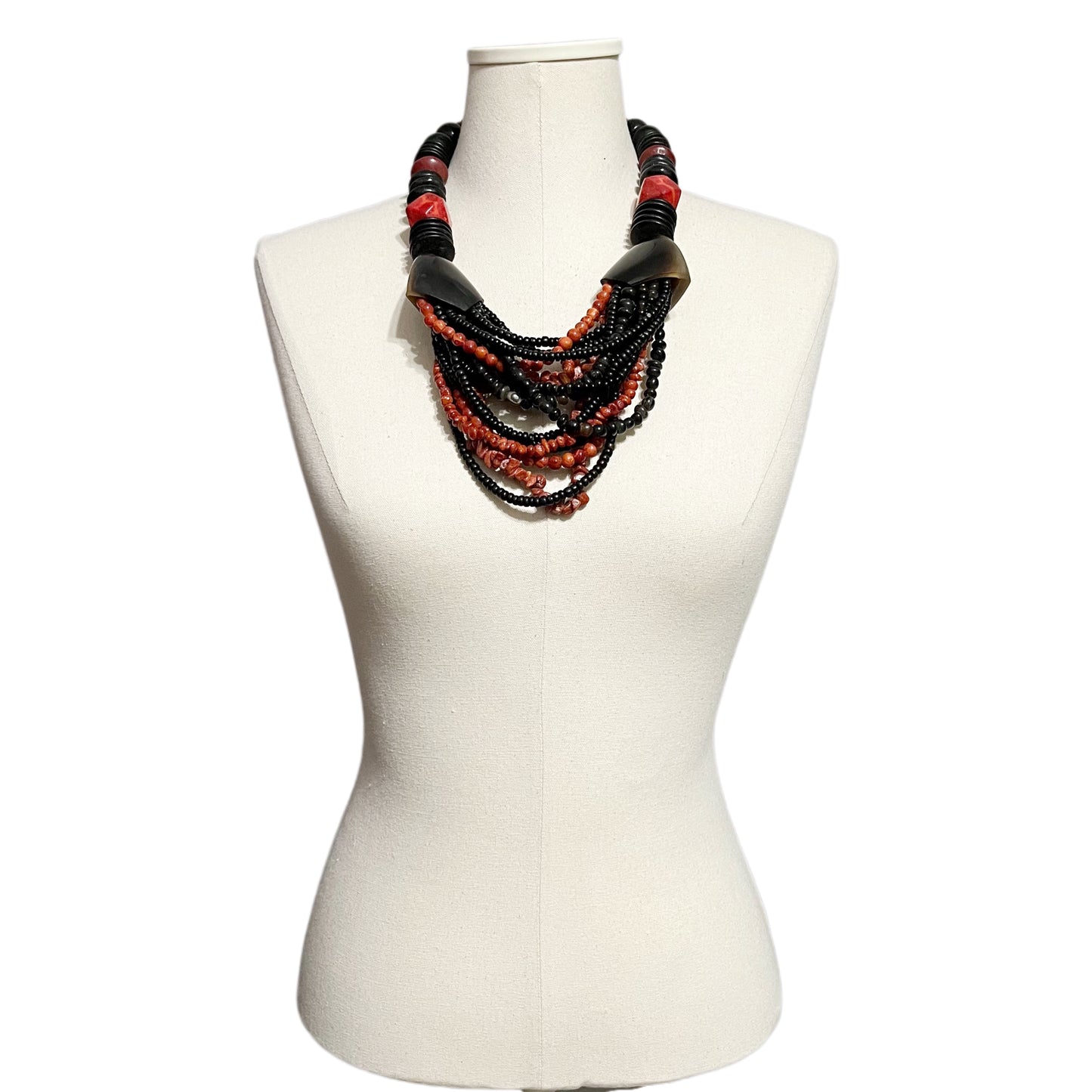 African Style Chunky Beaded Necklace