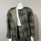 Wool Vintage Jacques Vert Plaid 2 Pc Skirt Suit Set Sz-16