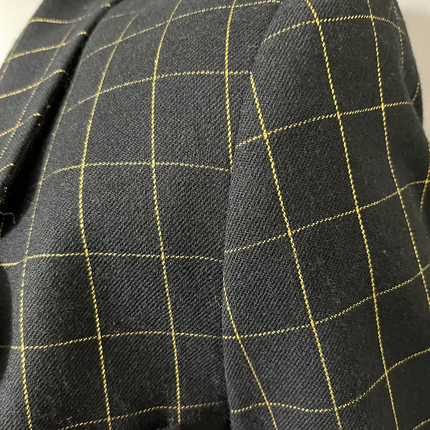 Vintage JH Collectibles Black with Gold Metallic Windowpane Blazer Sz-6