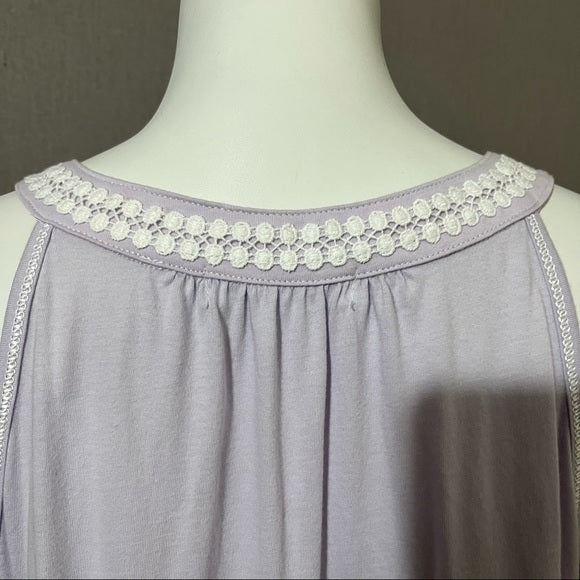 Vintage Carole Hochman Lavender Cotton Nightgown Sz- Medium