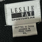 Leslie Fay Black With Sequin Detail Button Front Cardigan Sz- Xtra Large