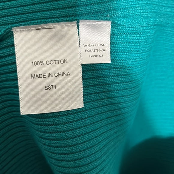 Appleseed’s Green Ribbed Turtleneck Sweater Sz-Small