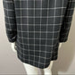 Vintage Criscione Black Windowpane Jeweled Wool Silk Blazer Sz-Large