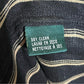 Lauren Ralph Lauren Black/Tan Stripe Silk Linen Shirt Sz-2X
