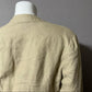 For The Republic Tan 100% Linen Jacket Sz-10
