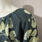 Sundance Green Floral Print Silk Blouse Sz-Large