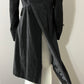 Newport News Black Cotton Velvet Military Longline Jacket Sz-14