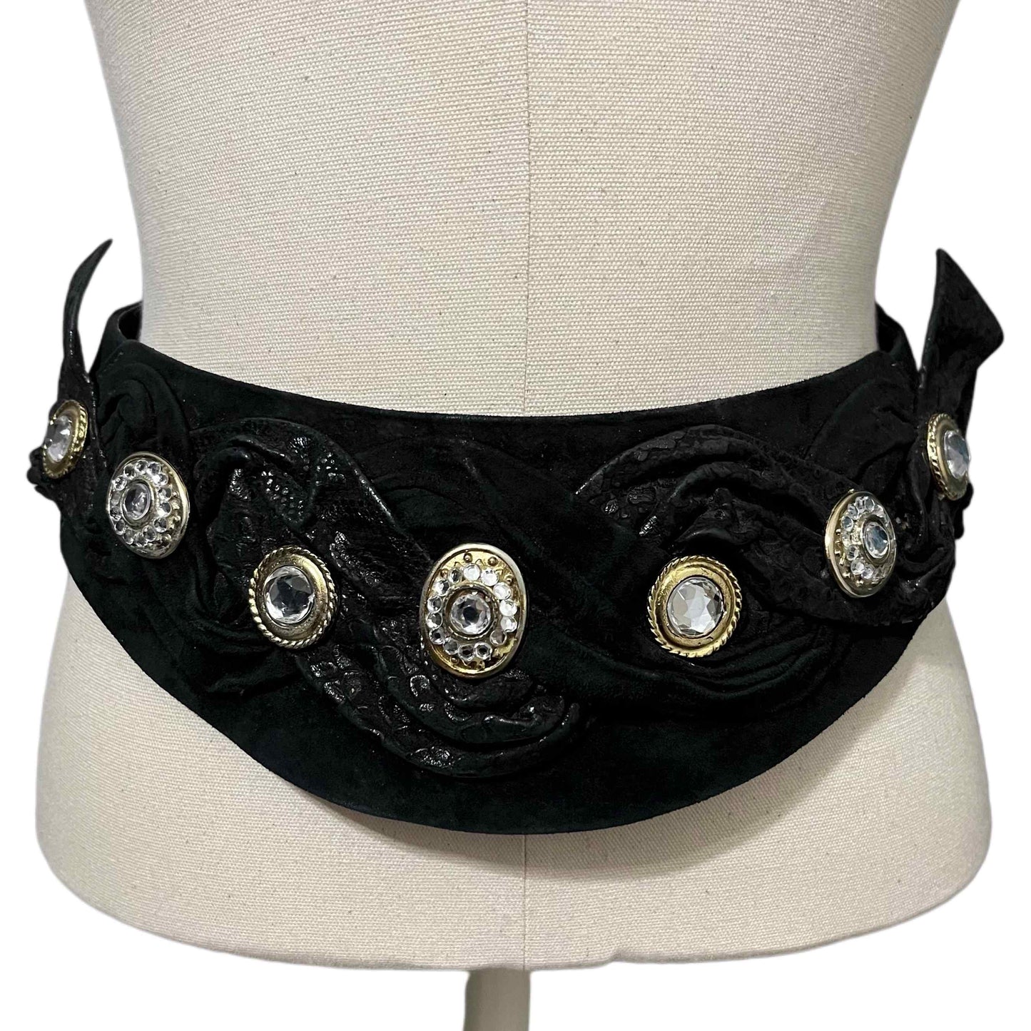 Vintage Nina Arjani Leatherock Geniune Leather Belt Sz-Medium/Large