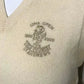 Cream V Neck Preppy Wool Sweater Vest