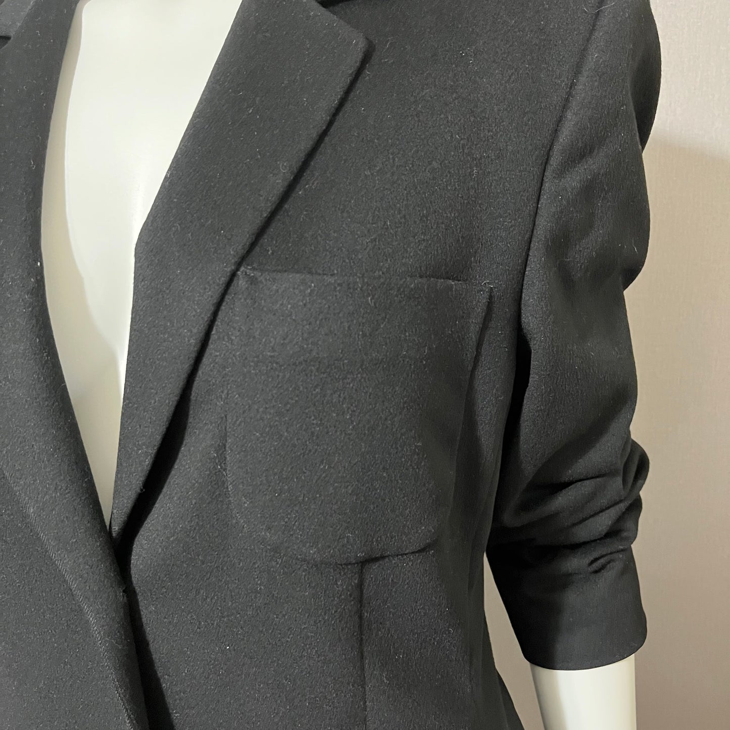 Vintage Laurel Black Wool/Cashmere Blend 2-Button Blazer Sz-Large-XL