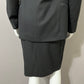 Vintage Black 2pc Wool Skirt Suit Set Sz-8