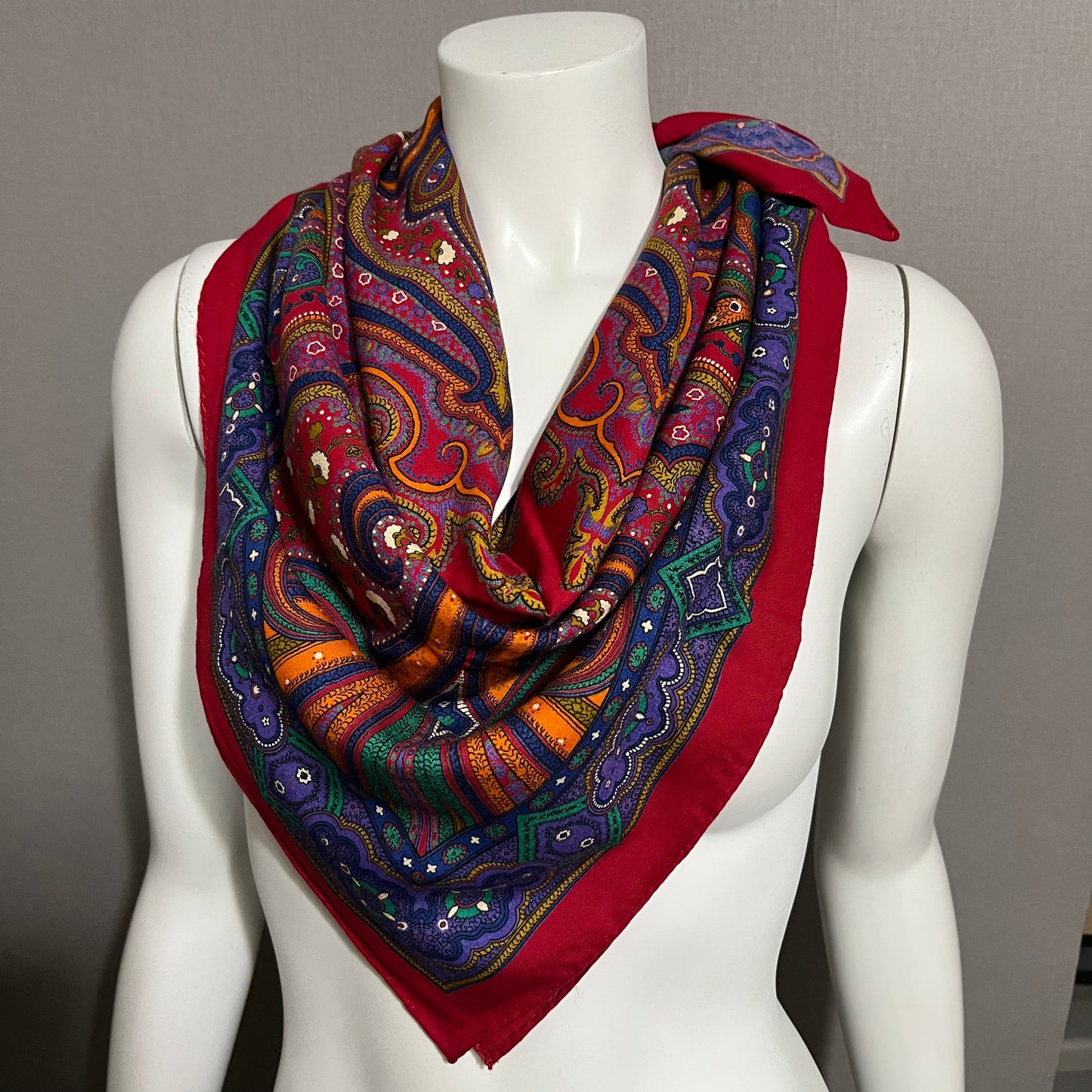 Multicolored Paisley Print Scarf