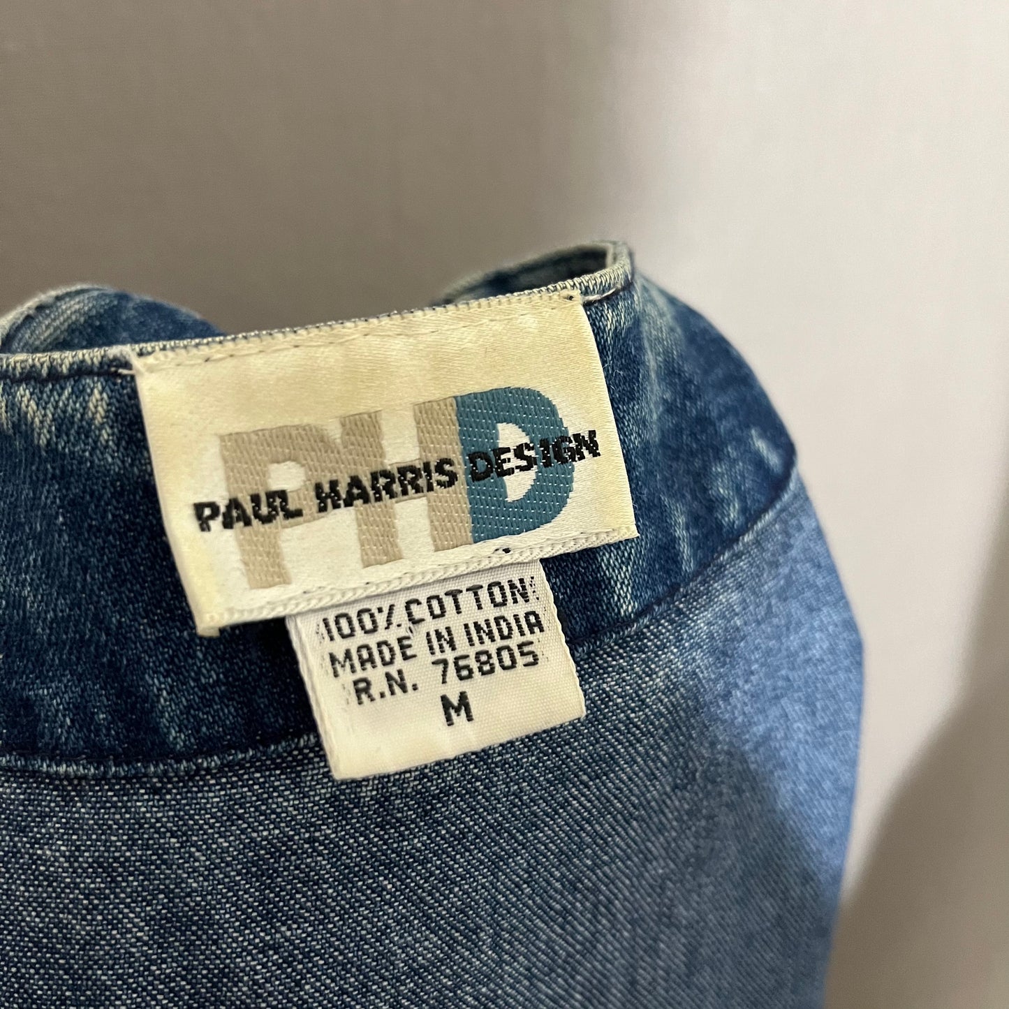 Vintage Denim Rare Open Stitched Cotton Vest Sz-Medium
