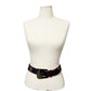Vintage Escada Blue Suede With Red Leather Trim Belt Sz-40