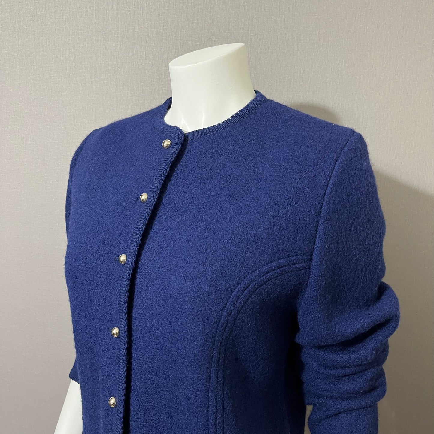 Vintage Field Manor Blue Boiled Wool Sweater Sz-14