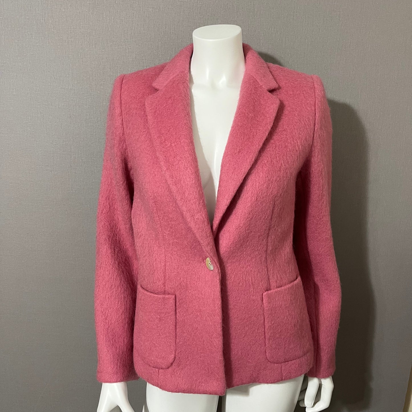 Josephine Chaus Pink Mohair/Wool Blend Blazer Sz-4