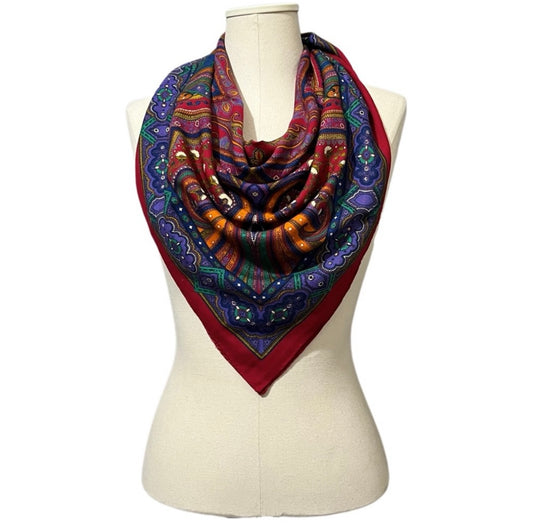 Multicolored Paisley Print Scarf