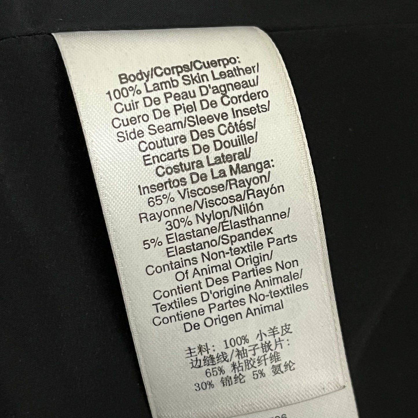DKNY Lamb Skin Leather Moto Jacket Sz-Medium