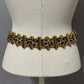 Vintage Doppia Vita Leopard Calf Hair Gold Tone Links Leather Belt Sz-OS