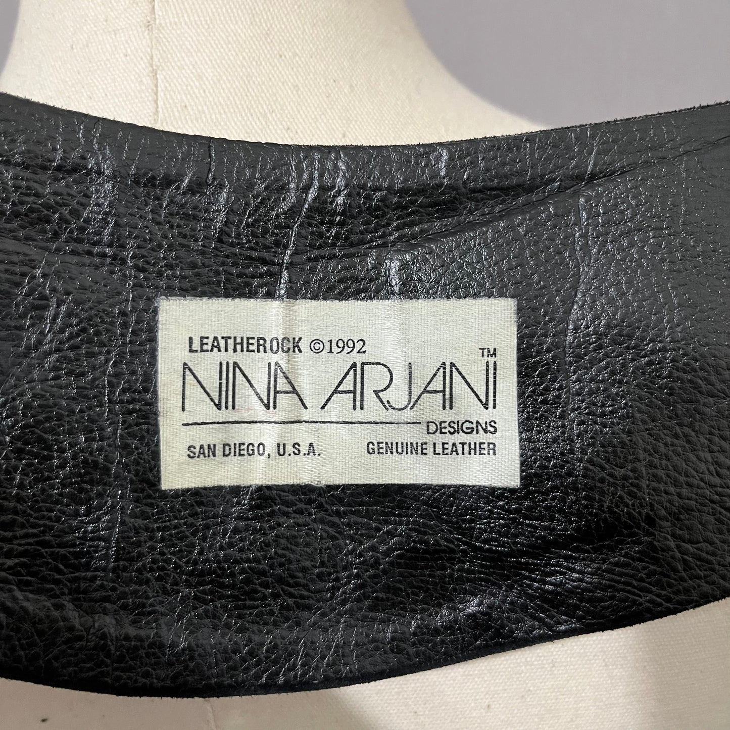 Vintage Nina Arjani Leatherock Geniune Leather Belt Sz-Medium/Large