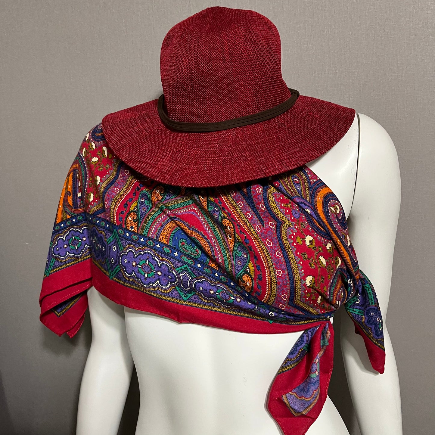 Multicolored Paisley Print Scarf