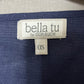 Bella Tu by Gorsuch Navy Blue Beaded Linen Tunic Top Sz-Large/XL