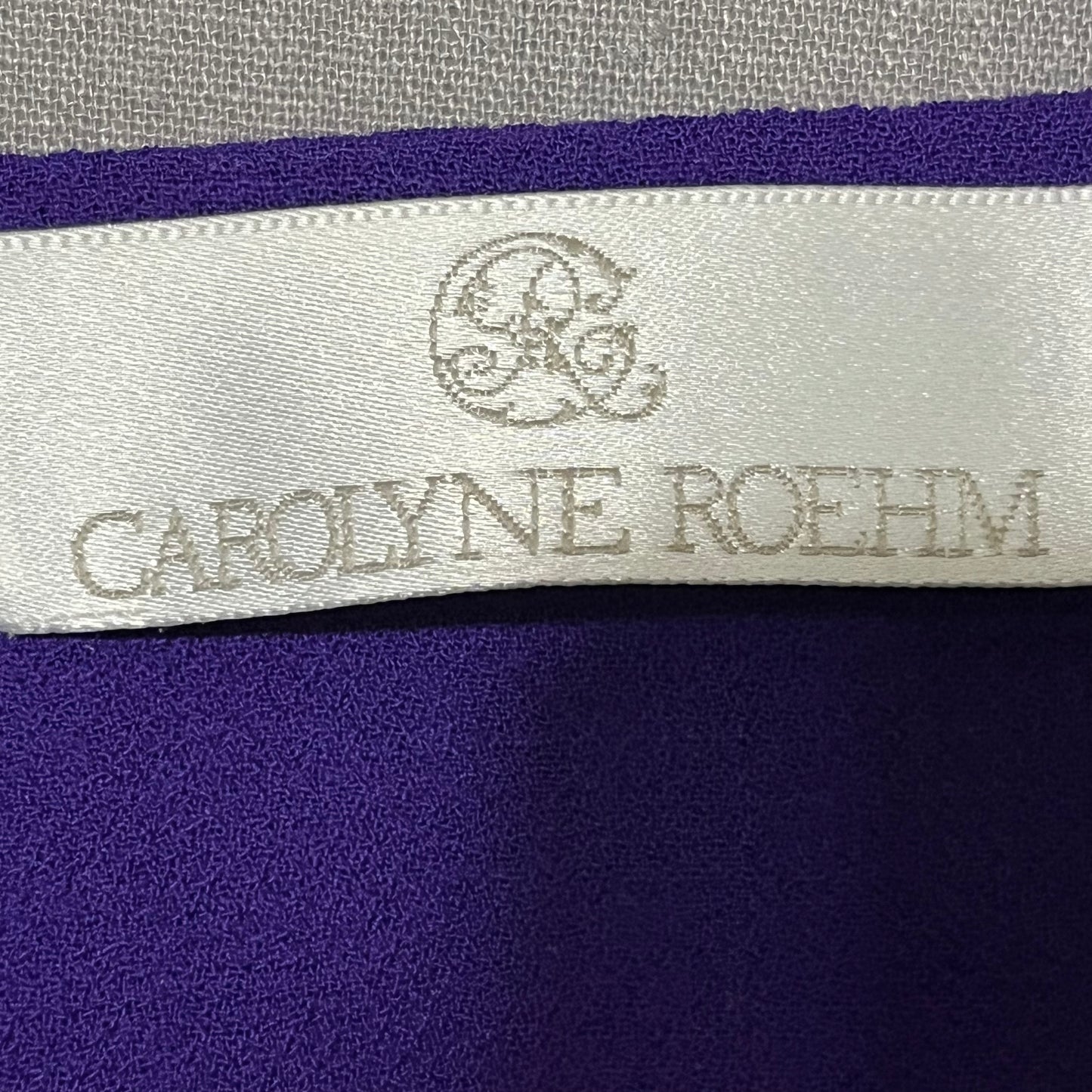 Vintage Carolyn Roehm Purple High Waisted Wool Skirt Sz-10