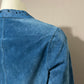 Vintage CHI by Carlos Falchi Blue Suede Leather Jacket Sz-Xtra Small