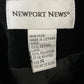 Newport News Black Cotton Velvet Military Longline Jacket Sz-14