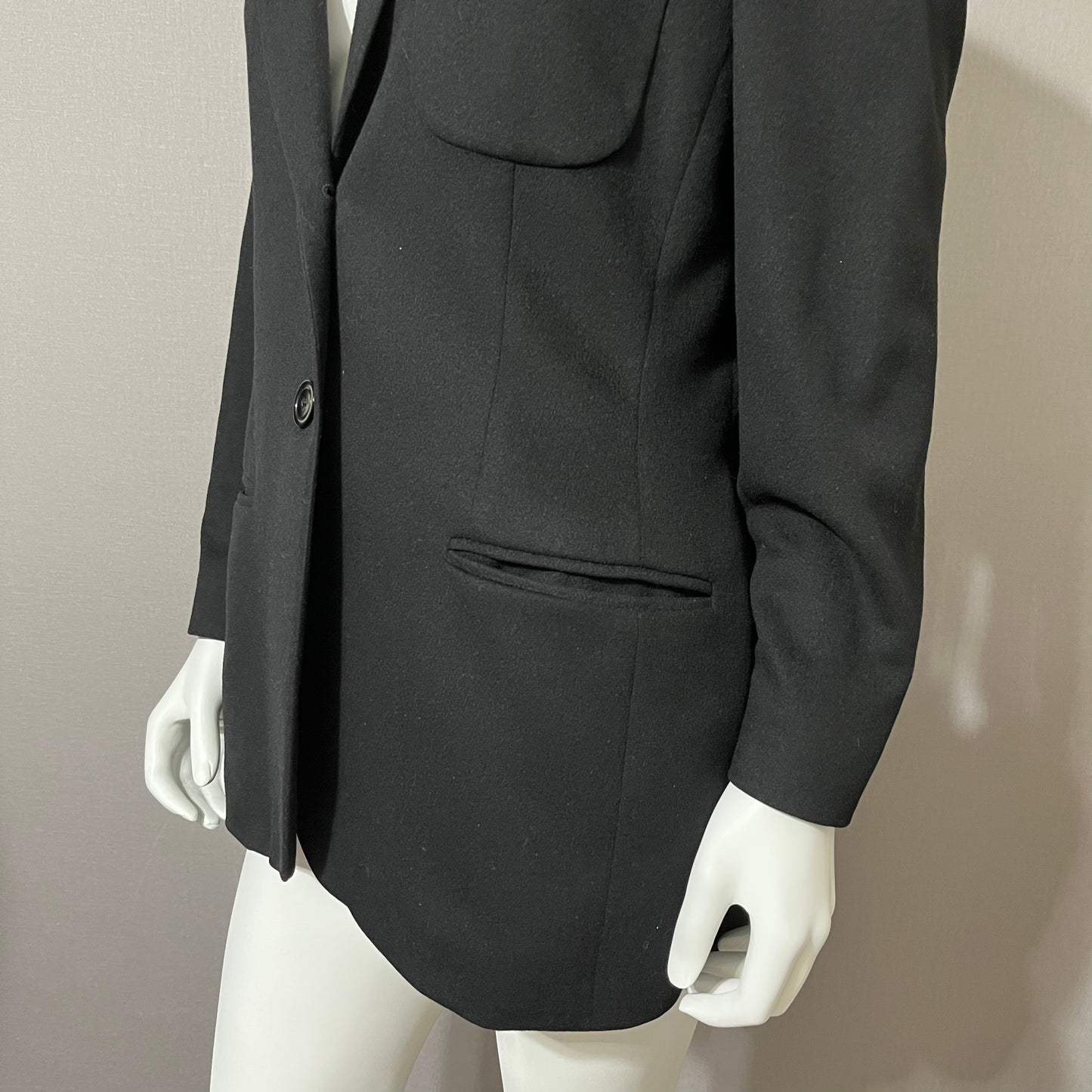 Vintage Laurel Black Wool/Cashmere Blend 2-Button Blazer Sz-Large-XL