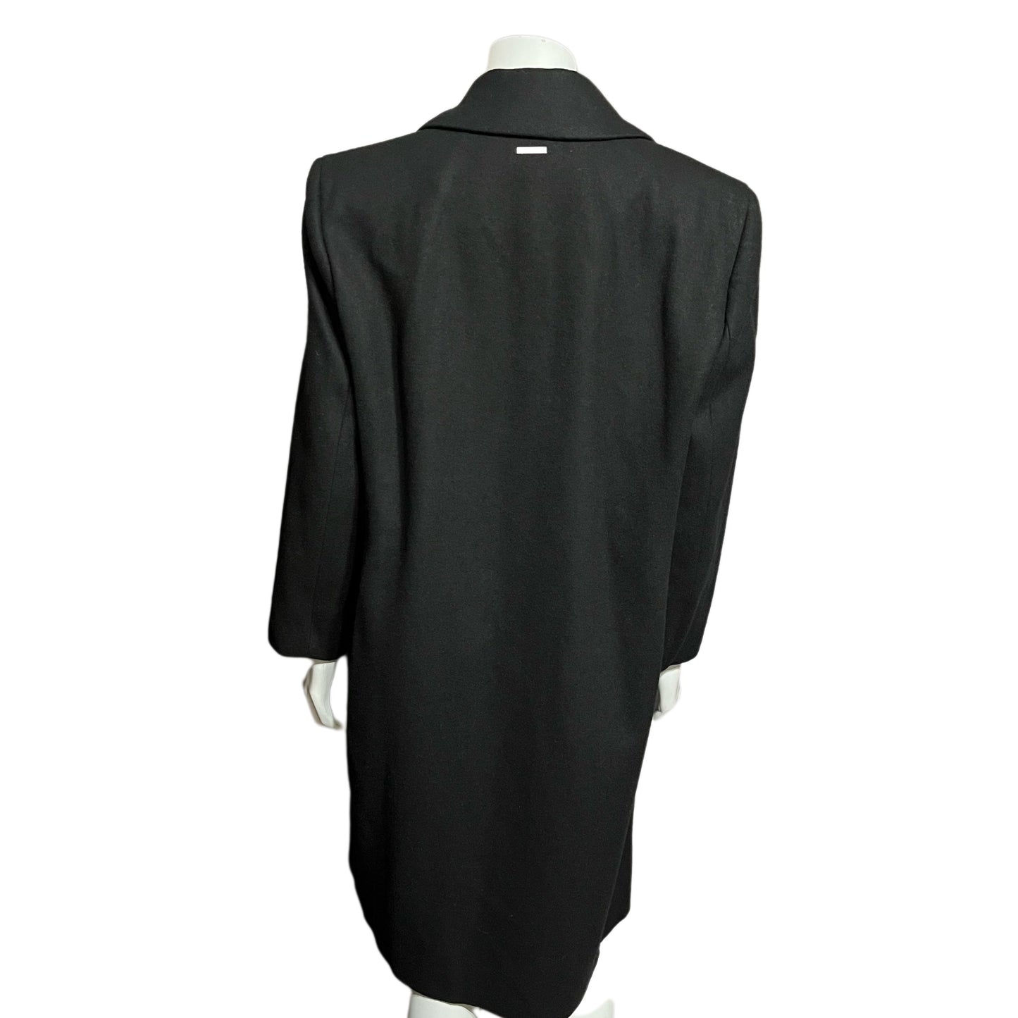 DKNY Black Wool Blend Coat