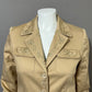 Josephine Chaus Tan Cotton Embroidered Blazer Sz-4