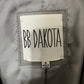 BB Dakota Taupe/White Asymmetrical Leather Jacket Sz-Small