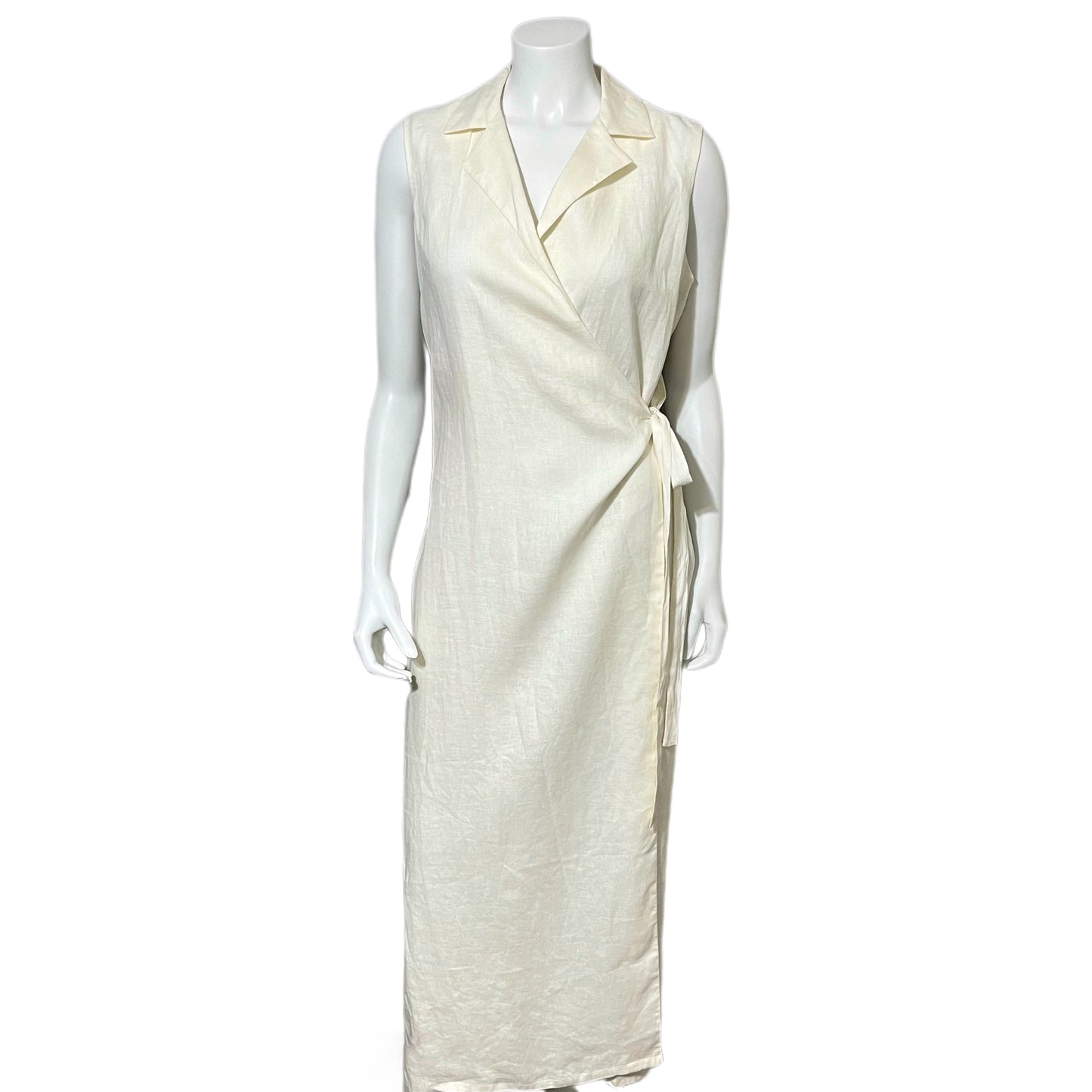 Linen Cream Style & Co Maxi Wrap Dress Sz-12