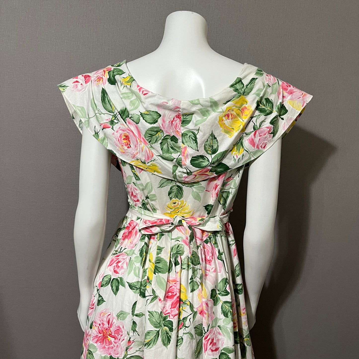 Vintage Expo Petite Floral Tea Party 100% Cotton Summer Dress Sz-6