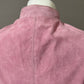 Vintage Pink Suede Leather Jacket Sz-Xtra Small