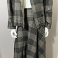 Wool Vintage Jacques Vert Plaid 2 Pc Skirt Suit Set Sz-16