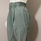 Debra DeRoo Green Silk/Linen Blend 2 Pc Pant Set Sz-Small