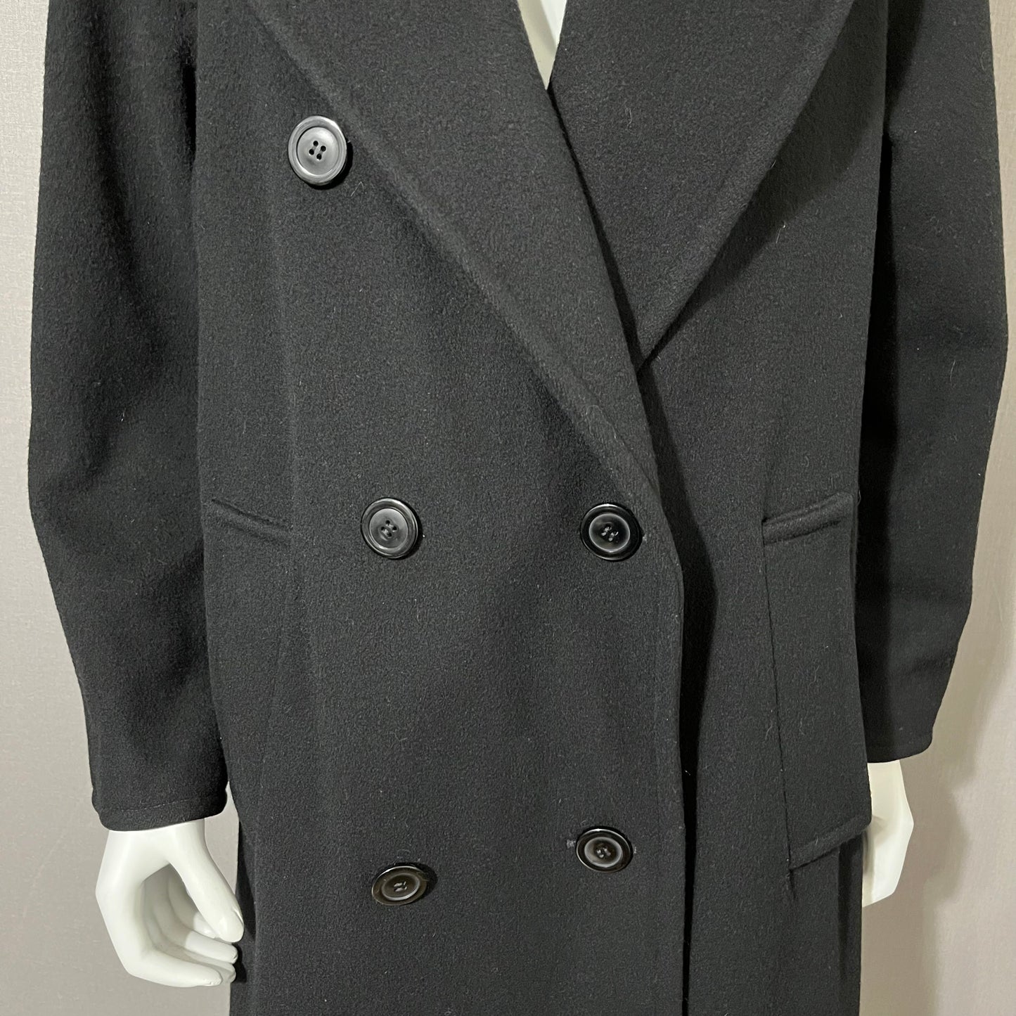 Vintage Evan Picone Wool Longline Coat Sz-Large (Petites)