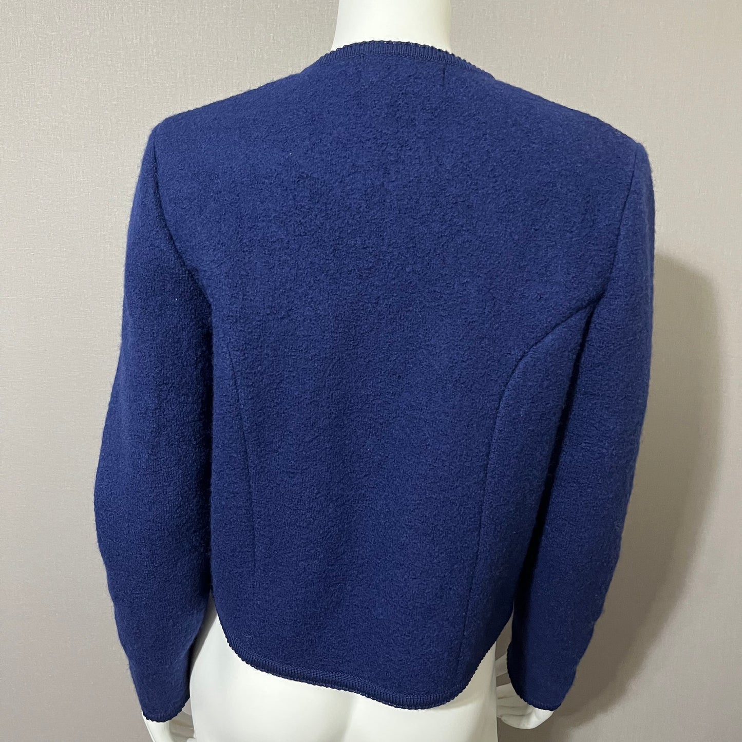 Vintage Field Manor Blue Boiled Wool Sweater Sz-14