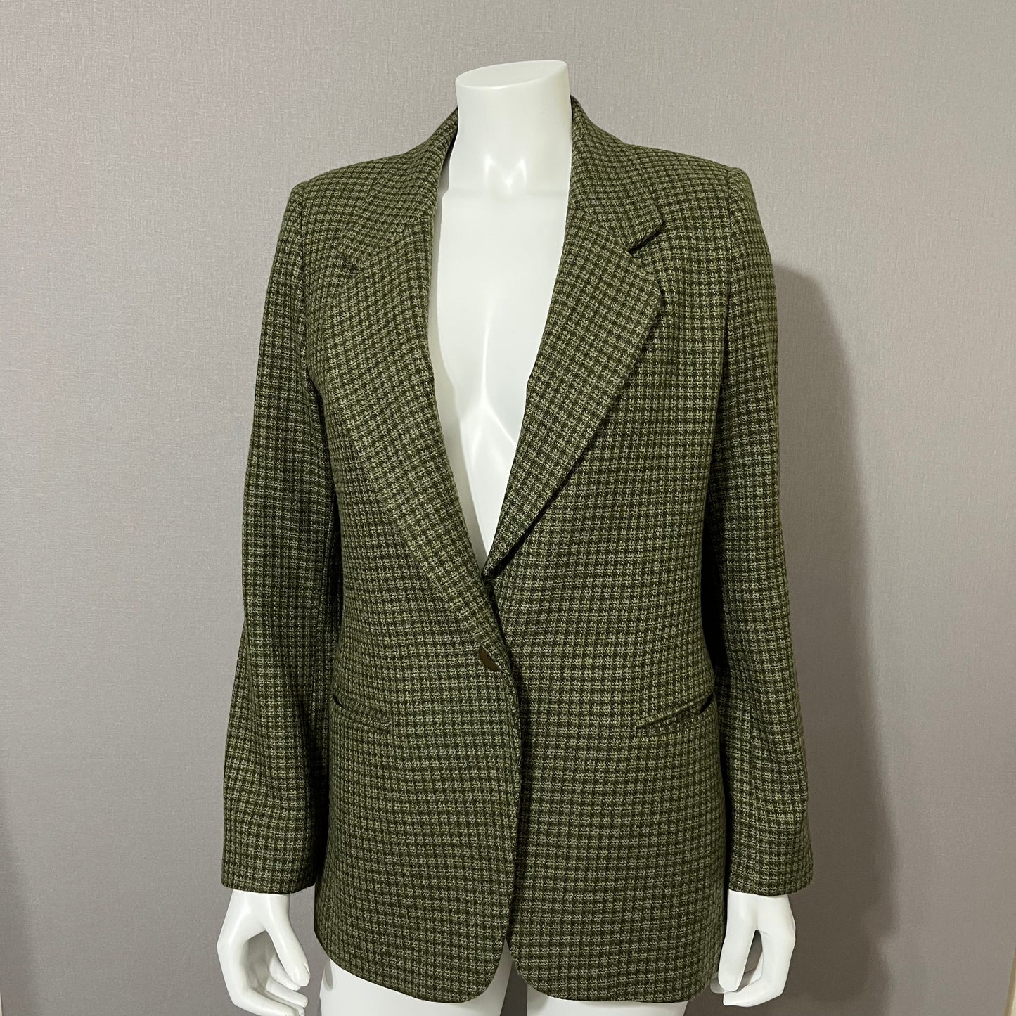 Vintage Jones New York Olive Green One Button Blazer Sz-8