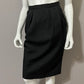 Vintage J.H. Collectibles Black Wool Pencil Skirt Sz-6