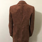 Vintage Count Romi Chocolate Brown Ultra Suede 2 Pc Skirt Suit Sz-4-6