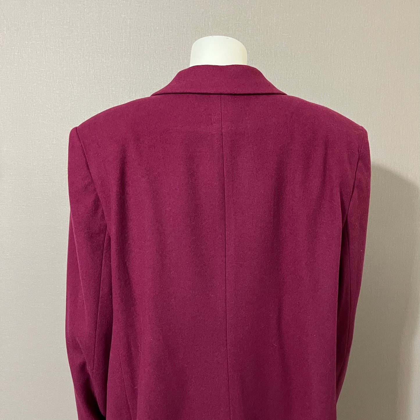 Cashmere/ Wool Blend LL Bean Burgundy Blazer Jacket Sz-20