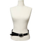 Vintage Brighton Silver Buckle Reversible Black/Brown Leather Belt Sz-Large