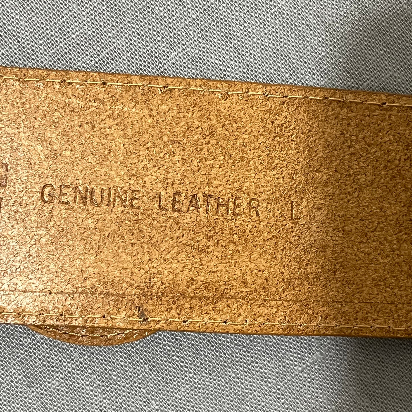 Vintage Anne Klein Camel Brown Genuine Leather Belt Sz-Large