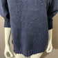 Johnstons Cashmere Blue Marled Chunky Turtleneck Sweater Sz-Lg-XL